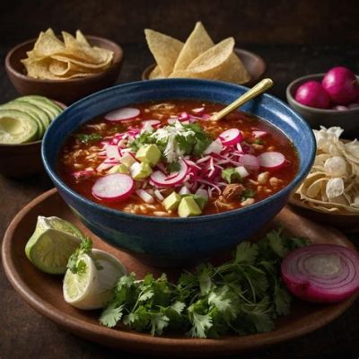 Pozole Rojo! Een rijke bouillion gevuld met mals vlees en frisse garnituren